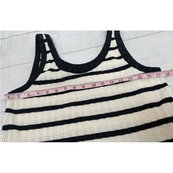 NEW‎ H&M black cream striped woven knit tank top & pant trousers Woman’s Size M - Picture 16 of 16